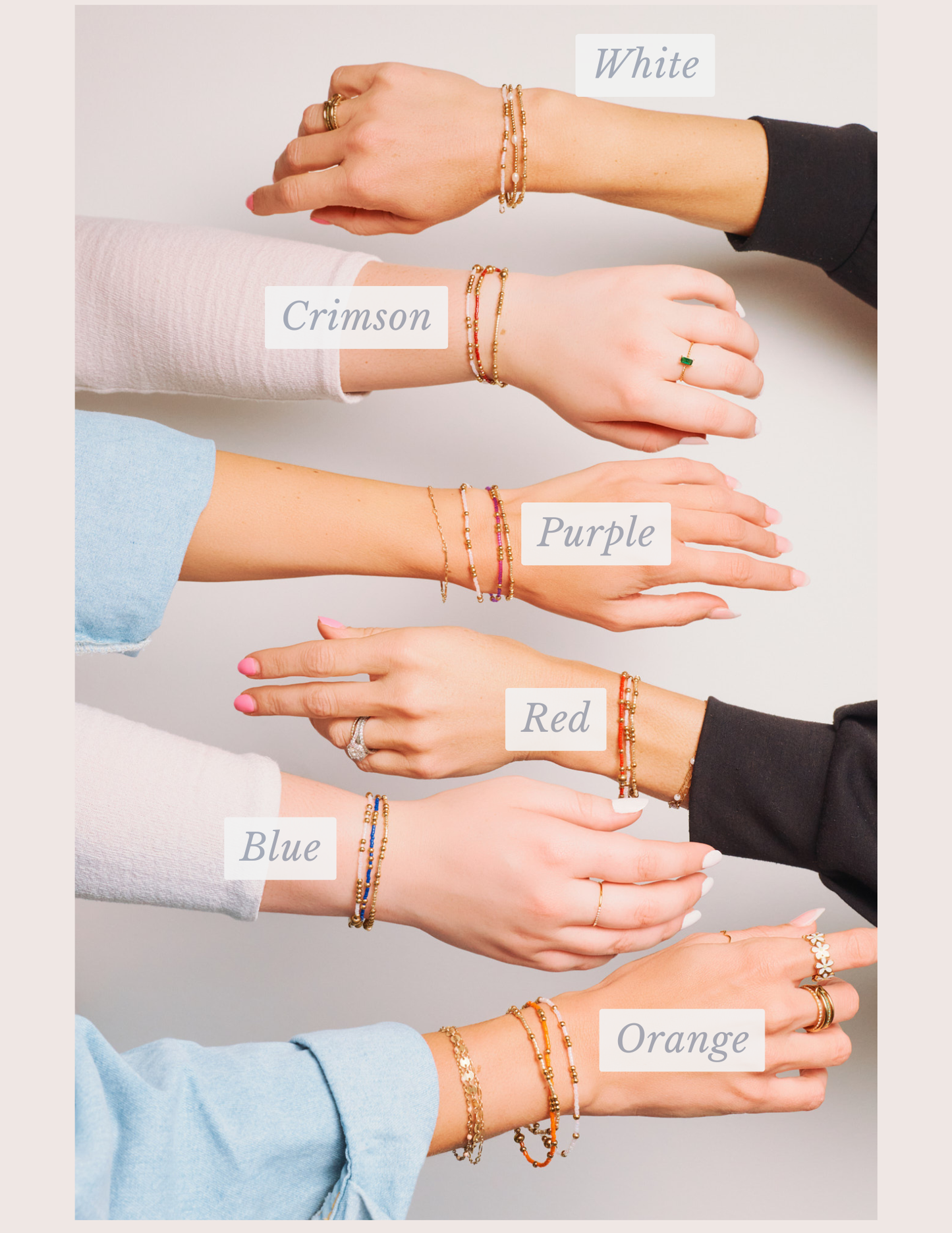 Game Day Bracelet Set- White