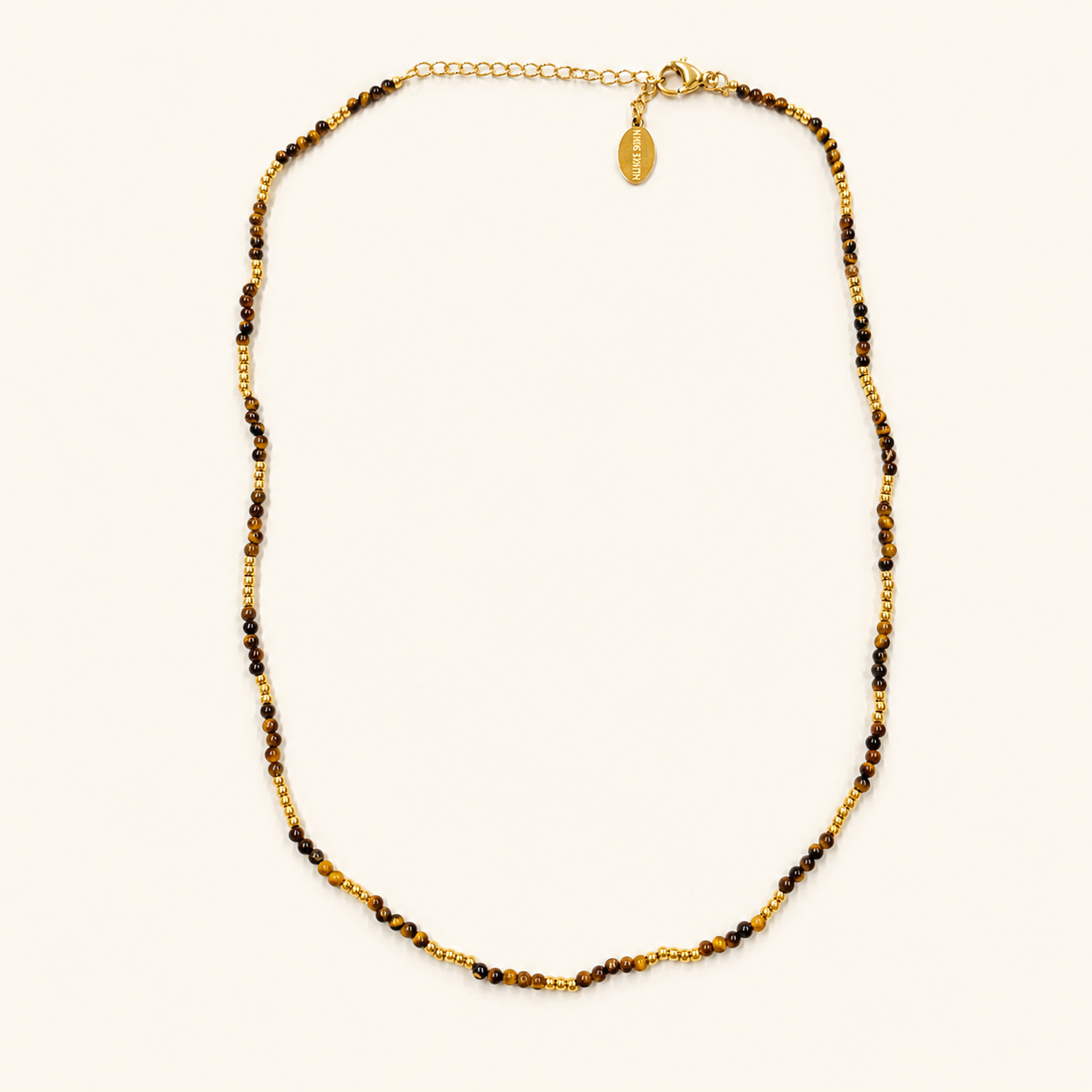 Jordan Mini Brown Bead Necklace