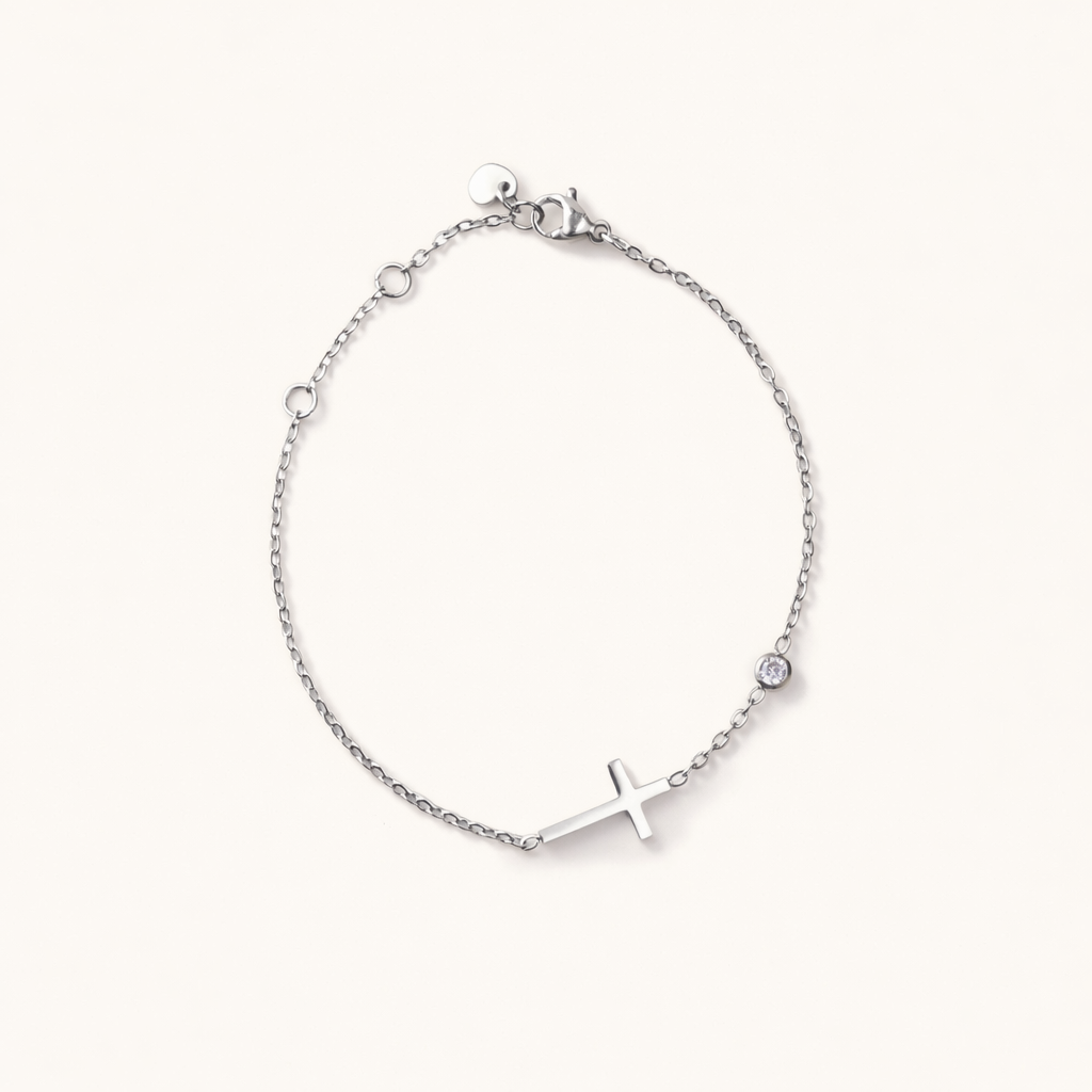 Martha Silver Cross Bracelet