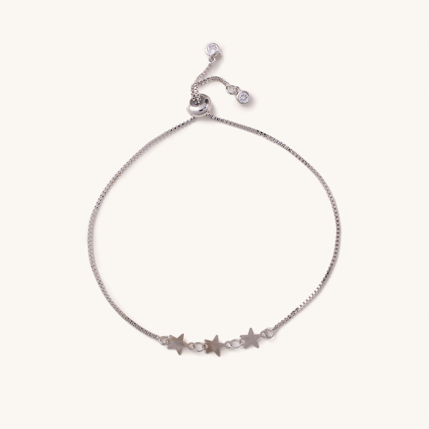 Knox Silver Stars Adjustable Bracelet