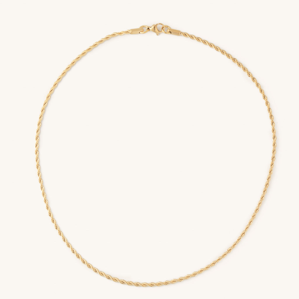 Skinny Golden Rope Necklace - Nikki Smith Designs 