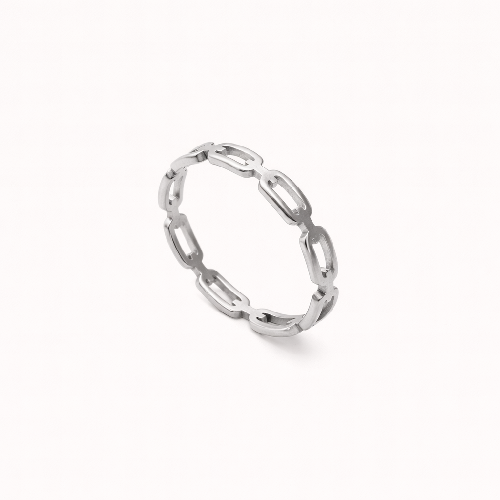 Lesslie Silver Link Ring