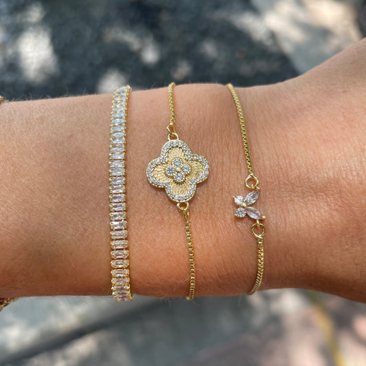 Baguette Crystal Slider Bracelet
