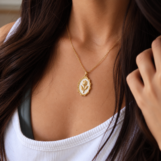 Tina Tulip Charm Necklace