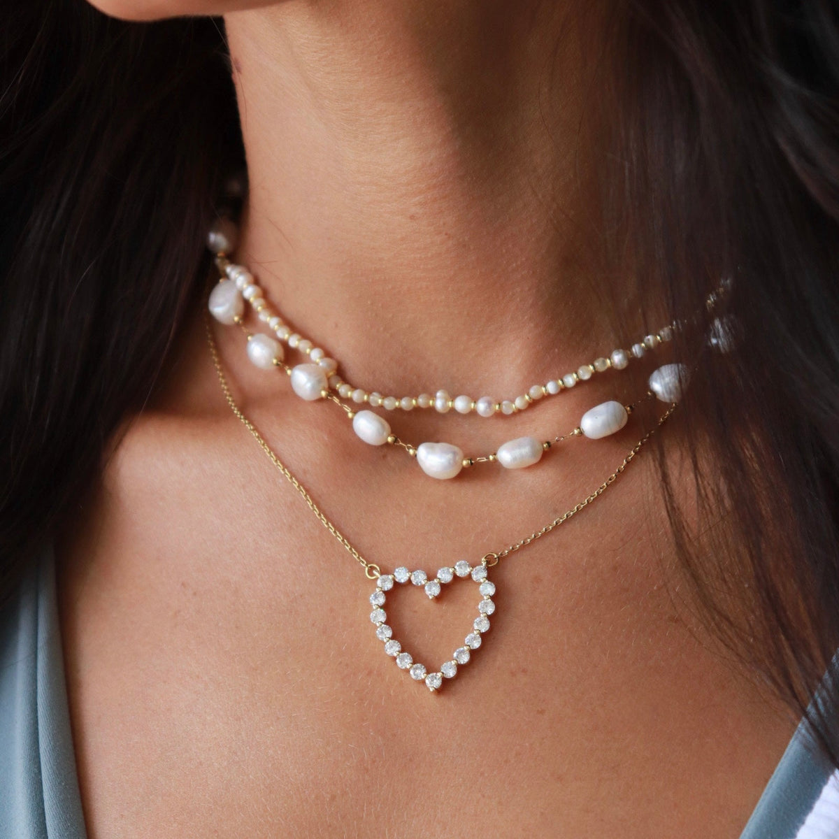Elizabeth Crystal Heart Necklace