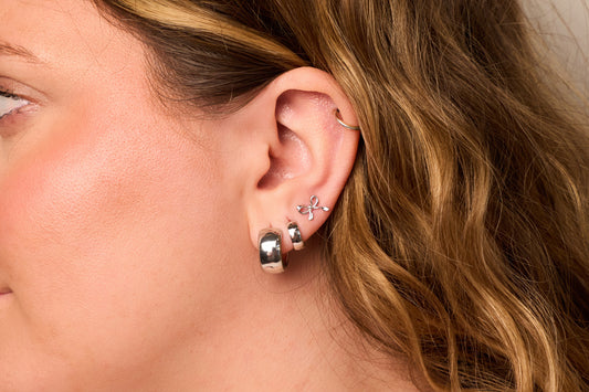 Silver Mimi Chunky Hoops