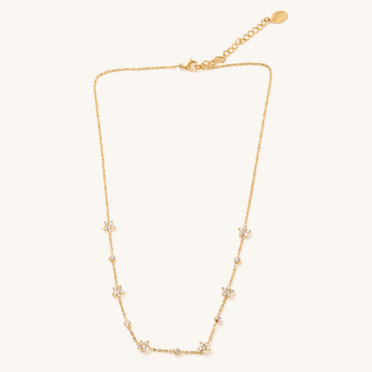 Jessica Crystal Flower Necklace
