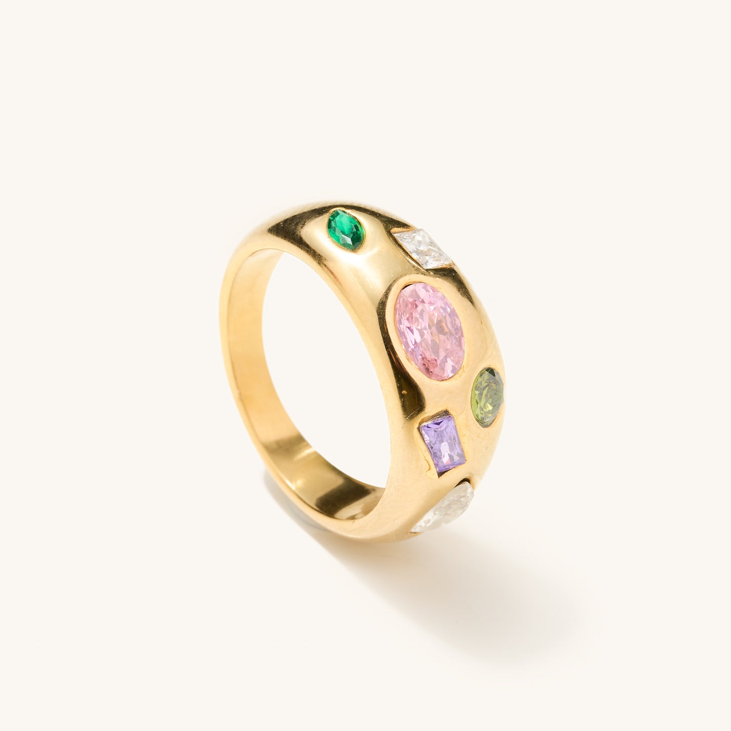 Lizzy Multi Gem Chunky Ring