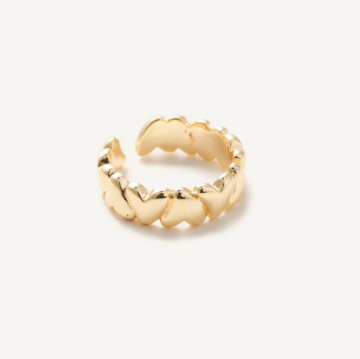 Nikki Smith Triple Heart Gold Earrings main image 0