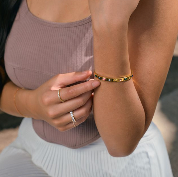 Multicolor Gem Bangle