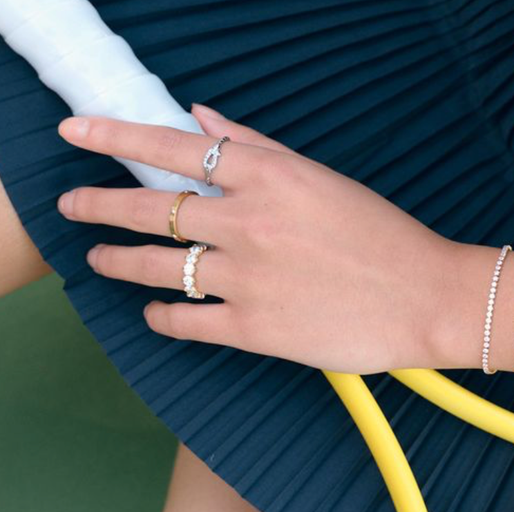 Mandy Silver Buckle Ring