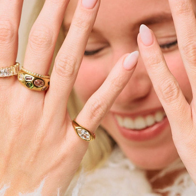 Lizzy Multi Gem Chunky Ring