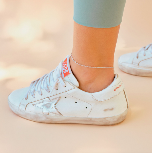 Waterproof Silver Fallon Anklet