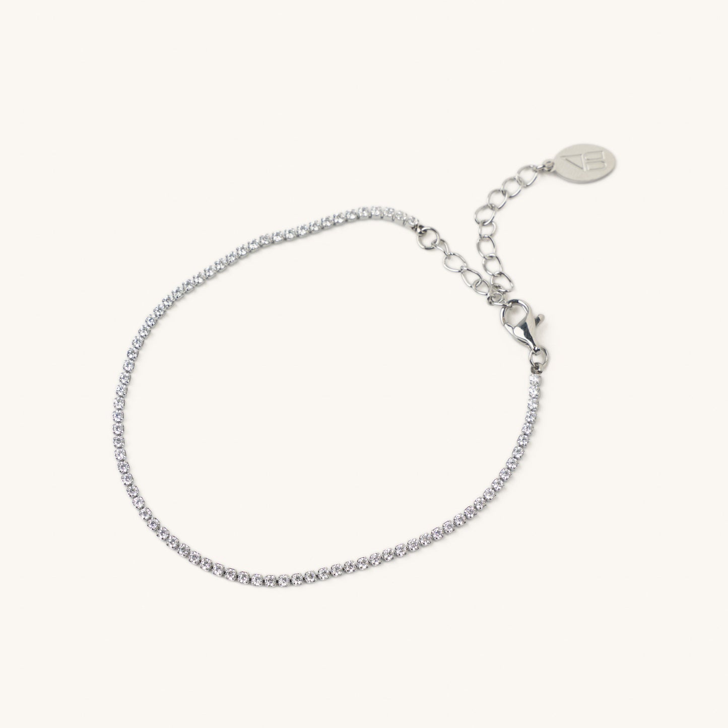 Silver Micro Tennis Bracelet- Waterproof