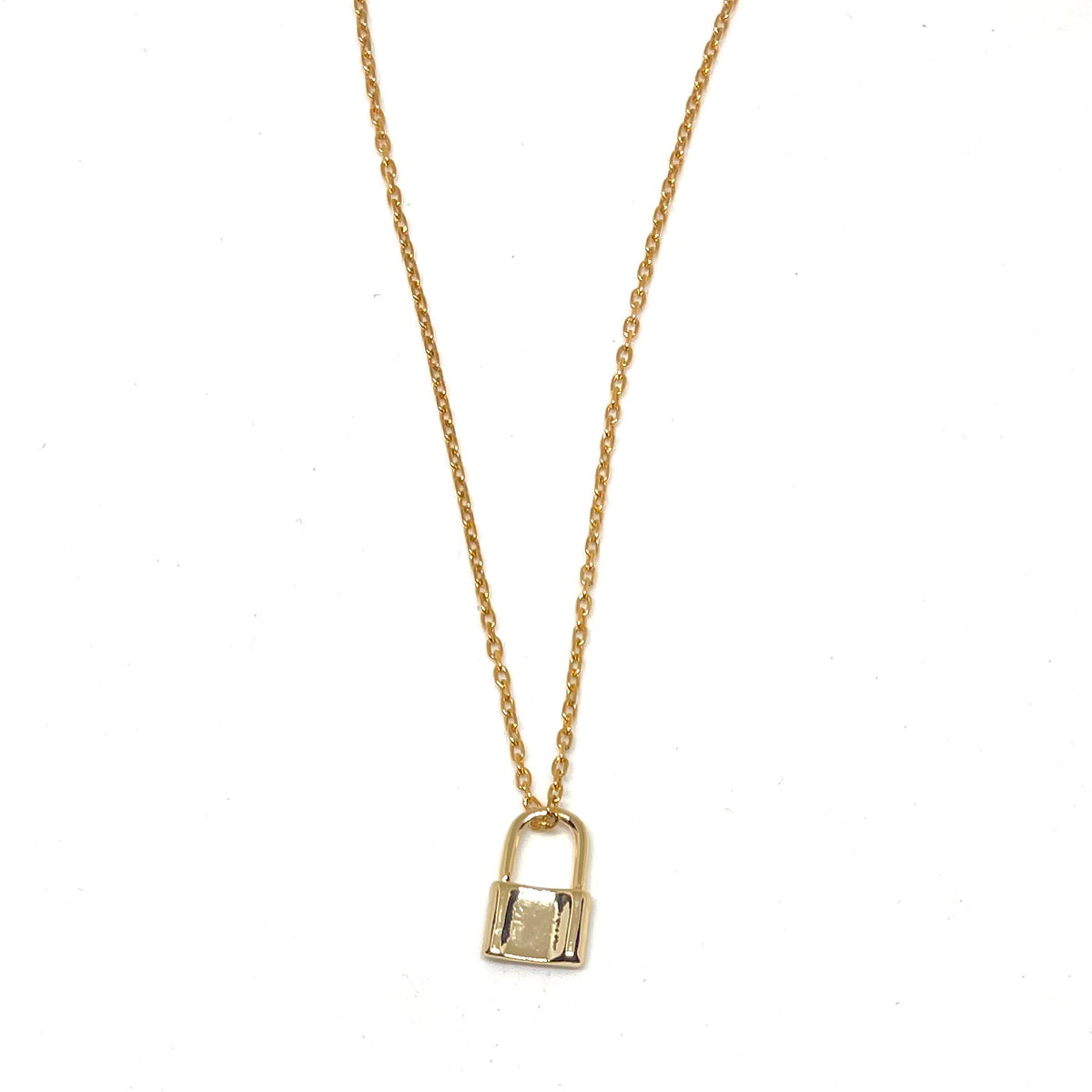 14k Gold Filled Starburst Padlock Pendant Necklace Padlock 