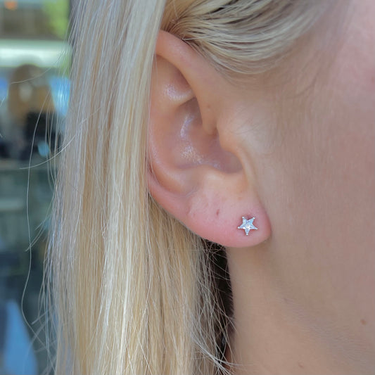 Tully Silver Star Studs - Nikki Smith Designs