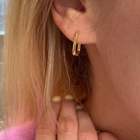 Cara Clip Gold Hoops - Nikki Smith Designs
