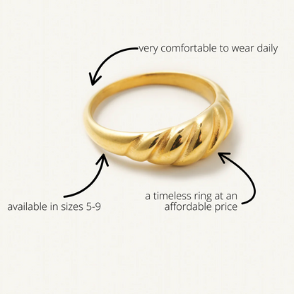 Gold Croissant Ring