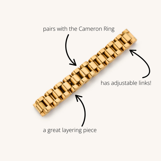 Cameron Gold Watch Band Bracelet