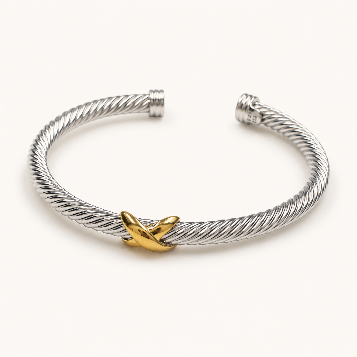 Silver Criss Cross Bangle