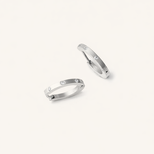 Skinny Corinne Huggies- Silver