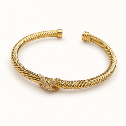 Gold Criss Cross Bangle