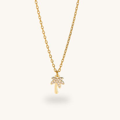 Golden Palm Tree Necklace
