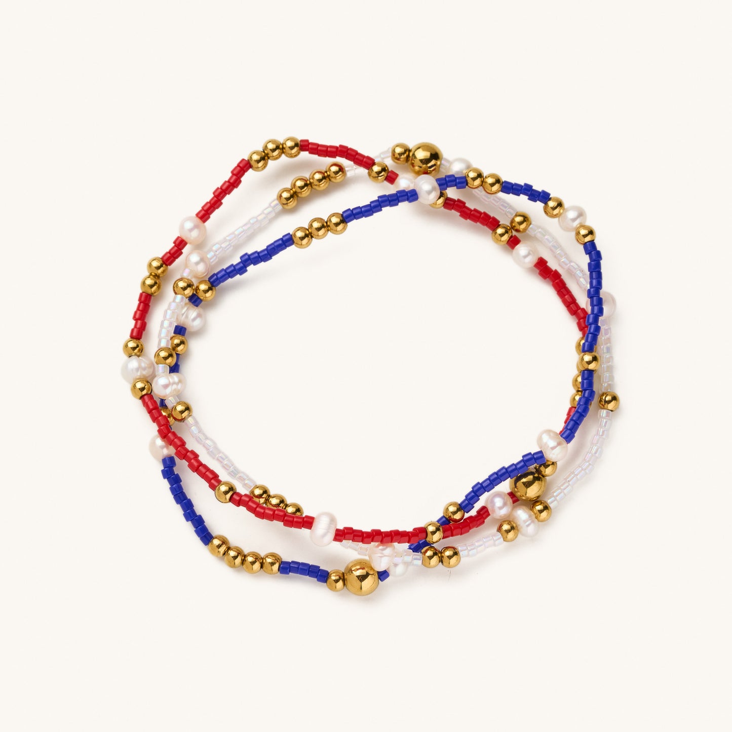 Red and Blue Bracelet Set