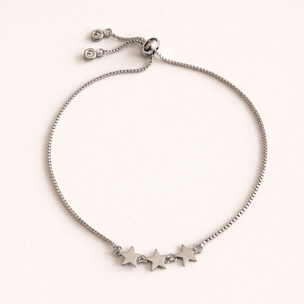 Knox Silver Stars Adjustable Bracelet