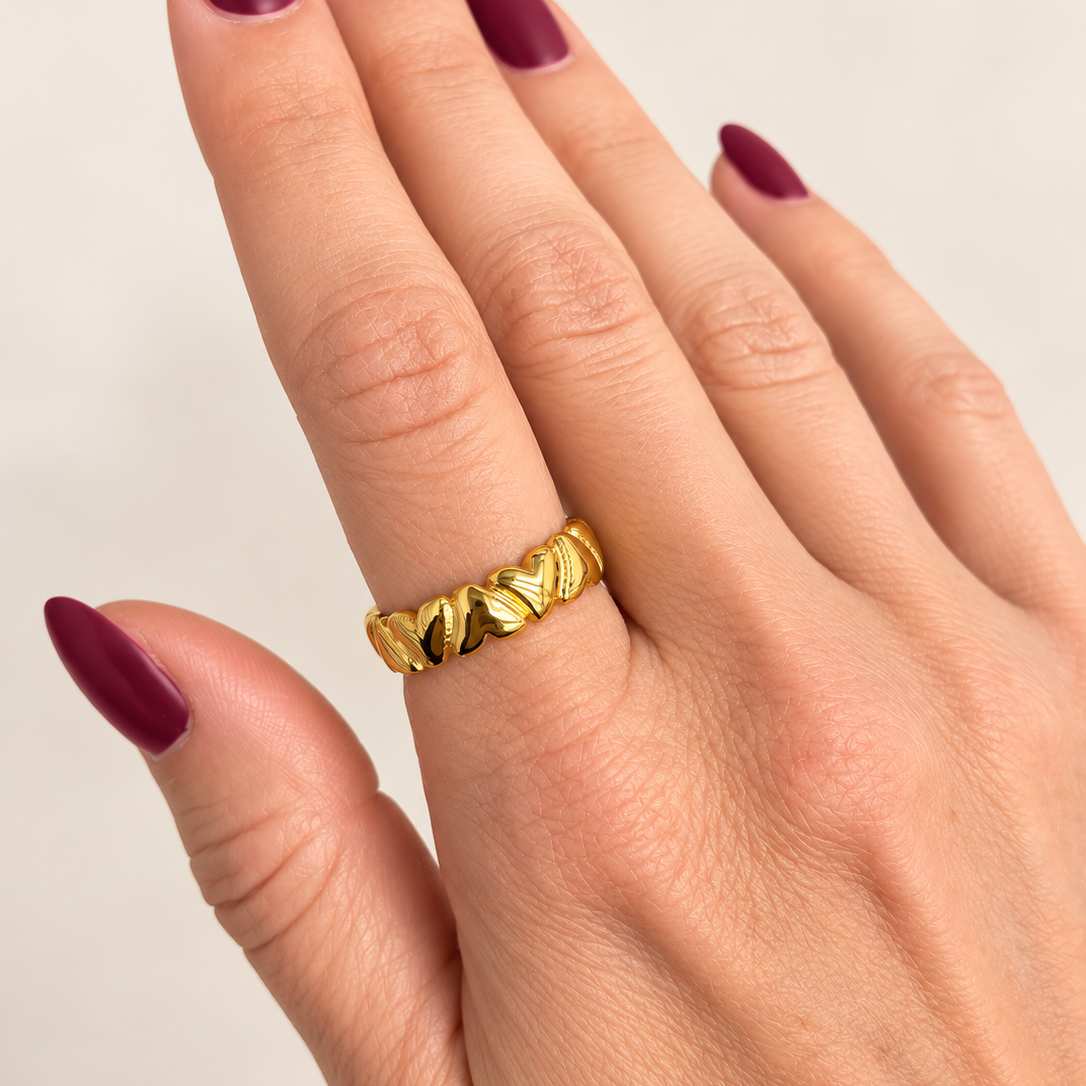 Jackie Bubble Heart Ring