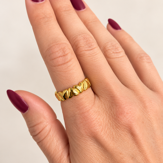 Jackie Bubble Heart Ring