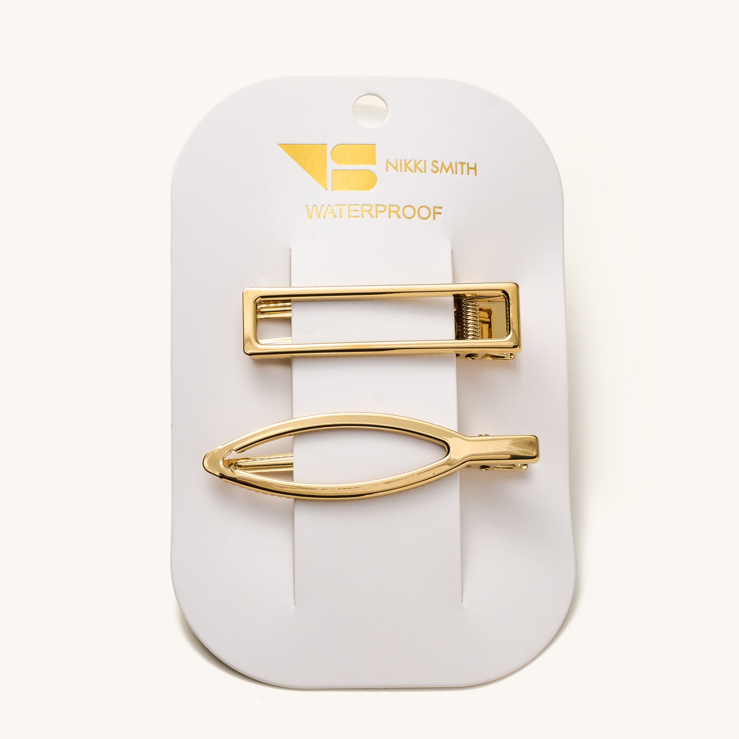 2 Pack Circle and Rectangle Barrettes