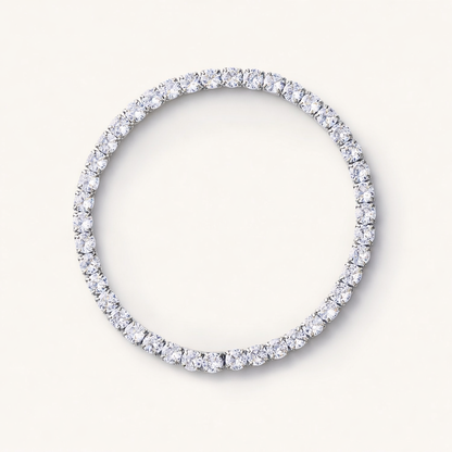 Elastic Tennis Bracelet- Silver