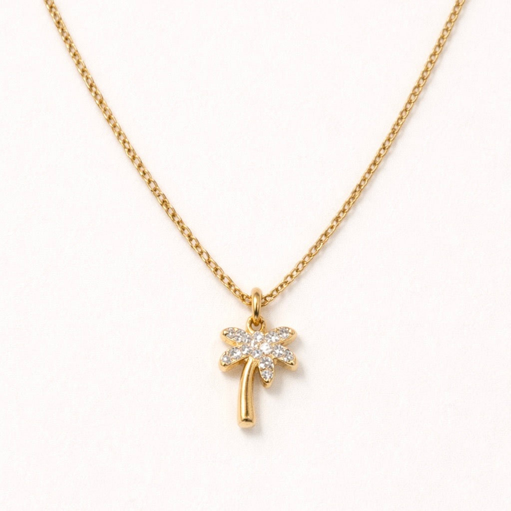 Golden Palm Tree Necklace