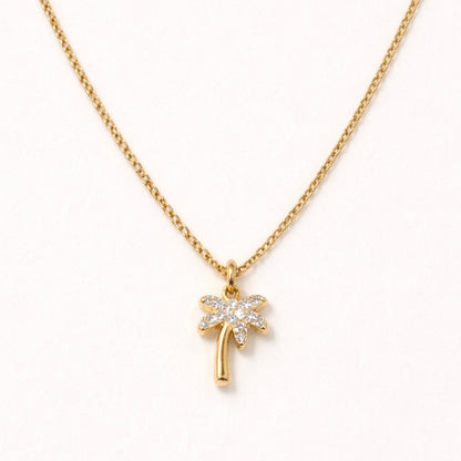 Golden Palm Tree Necklace