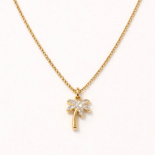 Golden Palm Tree Necklace