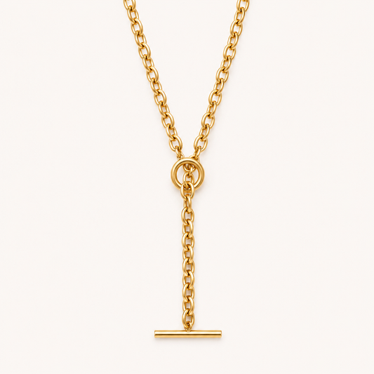 Gold Toggle Lariat
