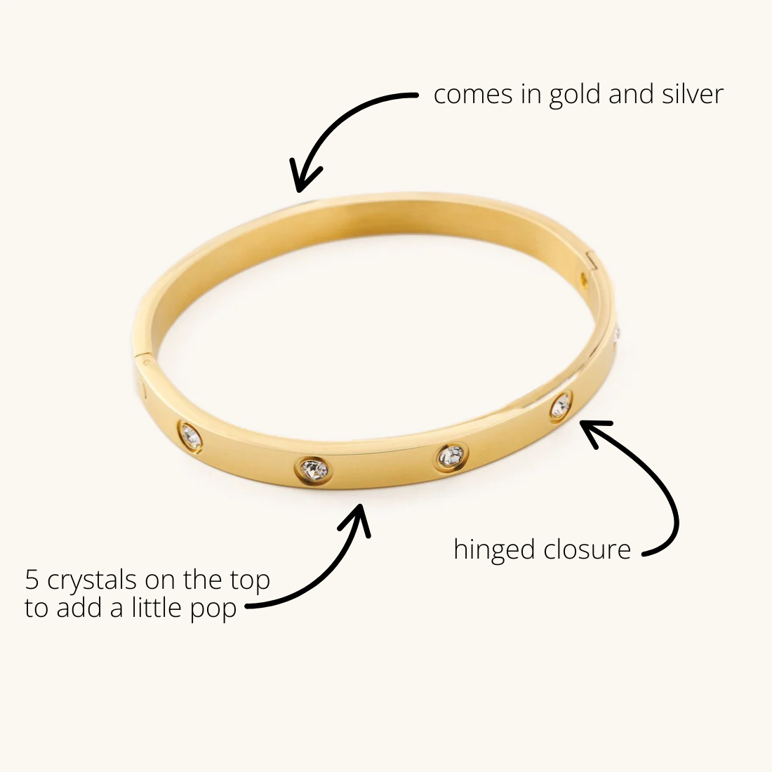 Corinne Gold Bangle Bracelet