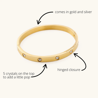 Corinne Gold Bangle Bracelet