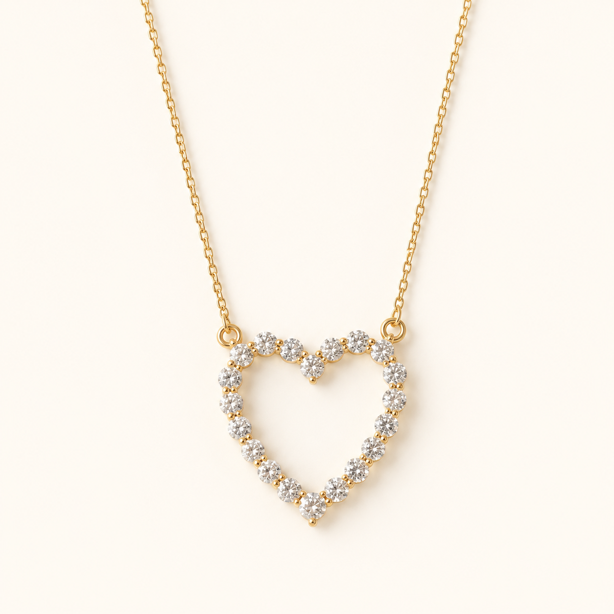Elizabeth Crystal Heart Necklace