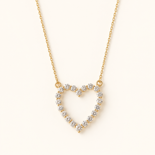 Elizabeth Crystal Heart Necklace