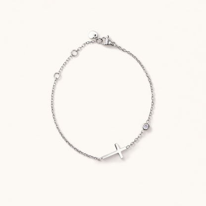 Martha Silver Cross Bracelet
