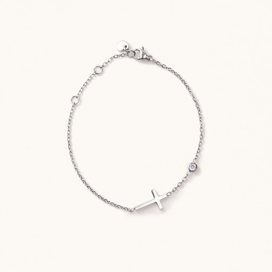 Martha Silver Cross Bracelet