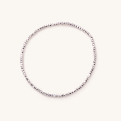 Waterproof Silver Beaded Ball Bracelets