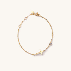 Martha Golden Cross Bracelet