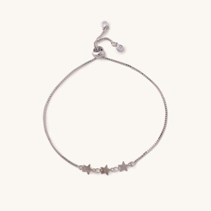 Knox Silver Stars Adjustable Bracelet
