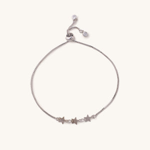 Silver Stars Adjustable Bracelet