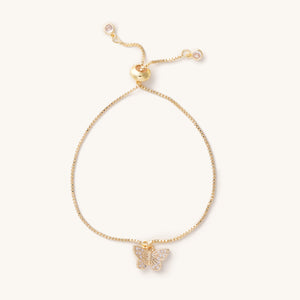 Gold Butterfly Slider Bracelet