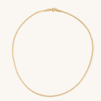 Skinny Golden Rope Necklace - Nikki Smith Designs 
