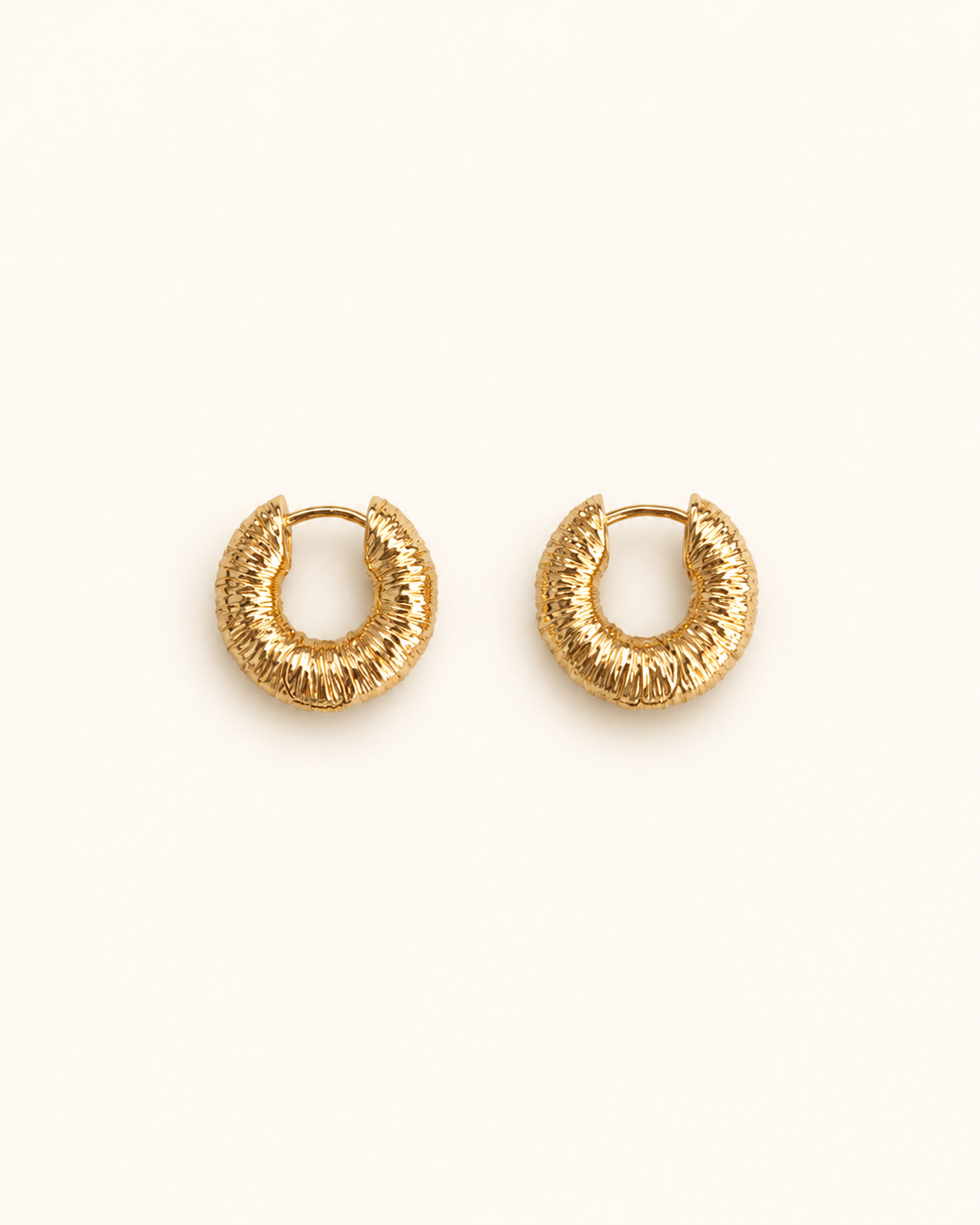Robyn Gold Textured Hoops
